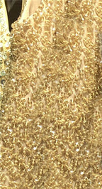 On Sale no return no refundSale Red Strapless Sexy A-Line Evening Dresses Latest Design Sleeveless Sequined Beading Formal Dress Real Photo LA70004