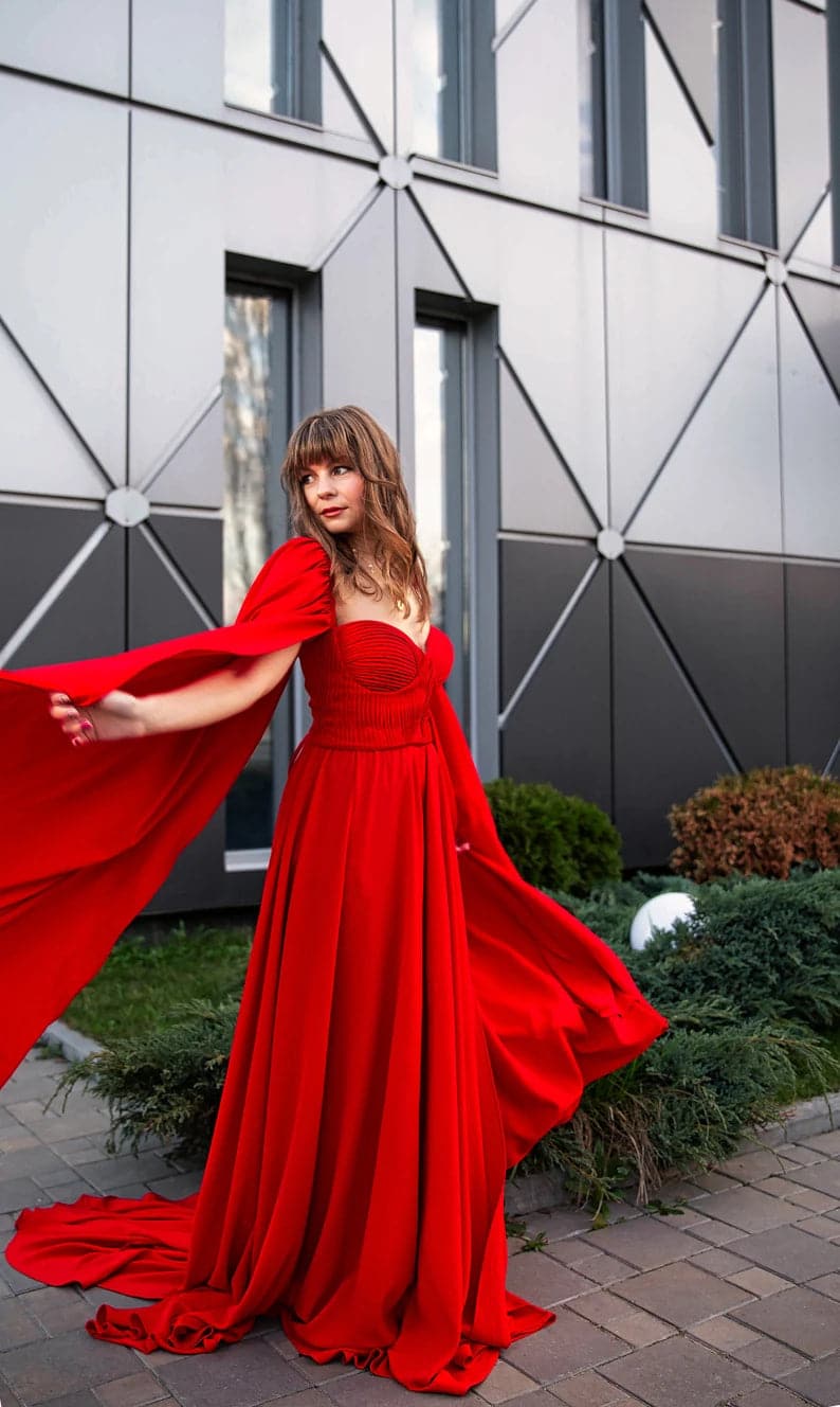 Vestido rojo bohemio
