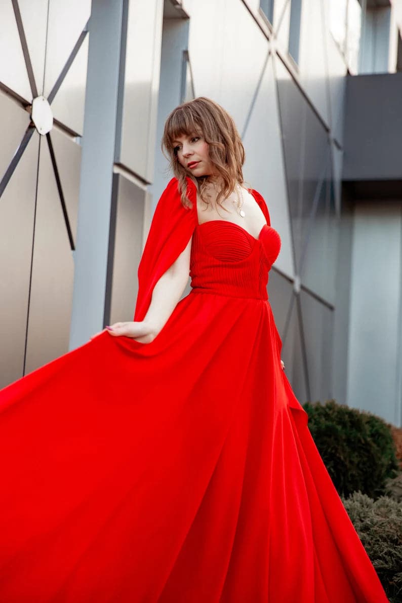 Vestido rojo bohemio