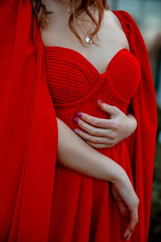 Vestido rojo bohemio