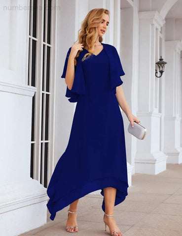 Vestidos de chifón de talla grande para la madre de la novia con chaqueta, vestidos formales para boda SY28073 