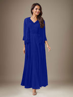 Robe prune trapèze en mousseline à sequins 