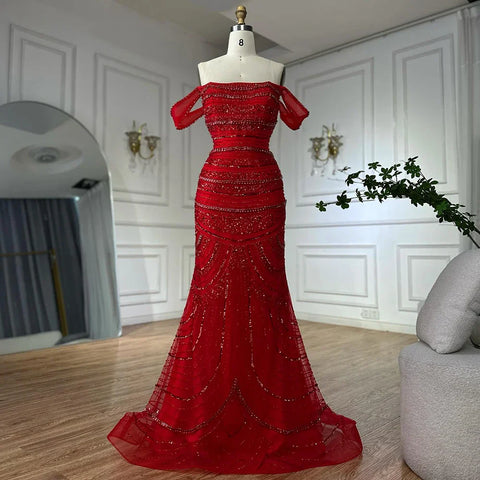 Vestido de noche de sirena rosa árabe con cuentas y sobrefalda de satén desmontable para ocasiones formales LA72781 