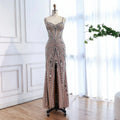 Luxury Nude Corset Beaded Mermaid Evening Dress LA72803A