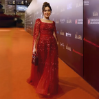 Wine Red Mermaid Evening Dresses Gowns 2025 with Beaded Cape Sleeves Design for Women's Wedding Party LA72355