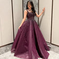 Purple Luxury Square Evening Dress Gown Party LA72857