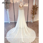 Baoleely Off White Luxurious Bridal Bohemian Wedding Dress Lace Beads Summer 2025 Sukienka A Line Chiffon Beach Bridal Gowns