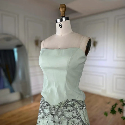 Vestido de noche árabe de lujo, elegante, para bodas y fiestas formales LA72809