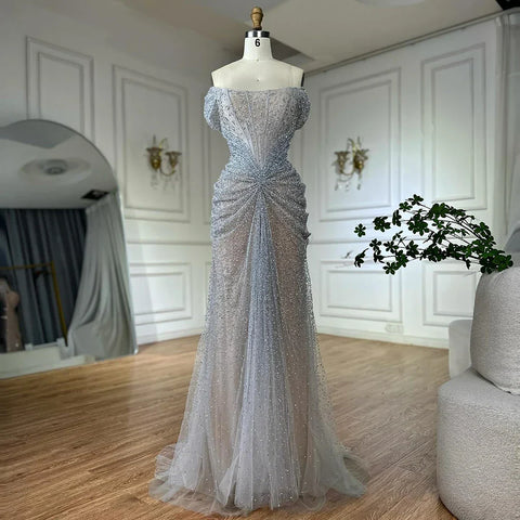 Robe de soirée sirène de luxe à perles, élégante et formelle, LA72905 