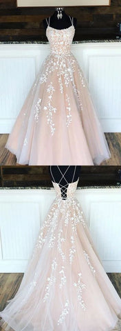 Custom made tulle lace long prom dress evening dress S4461