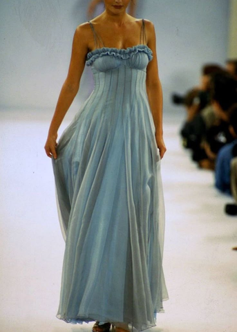 Vintage Spaghetti Straps Tulle Evening Dress A Line Prom Dress Y8191