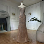 Vestidos de noche árabes con mangas tipo capa color nude y cuentas de cristal para mujer, ideales para bodas y fiestas (LA72806) 