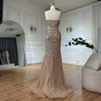 Vestidos de noche árabes con mangas tipo capa color nude y cuentas de cristal para mujer, ideales para bodas y fiestas (LA72806) 