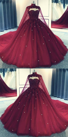 Tulle Ball Gown Prom Dress With Cape S8254
