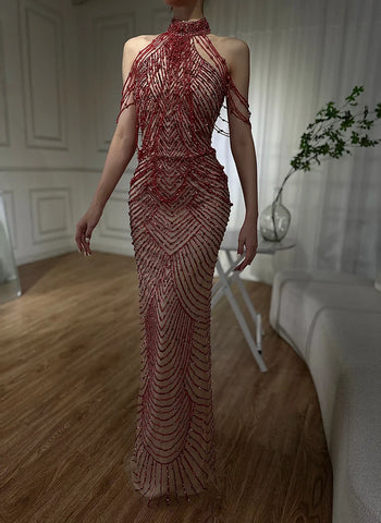 En solde, aucun retour ni remboursement. Robe de soirée sirène sexy et élégante LA6227