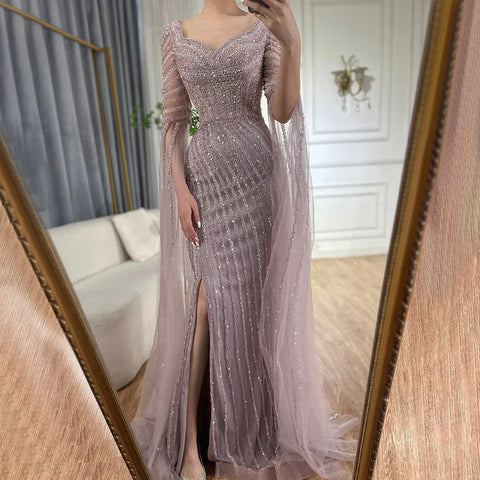 Blue Sweetheart Mermaid Evening Gown with Beaded Overskirt - Luxury Dresses for Woman's Wedding Party 2025 LA72314