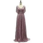 Dubai Red Luxury A-Line Sexy Evening Dresses 2025 Half Sleeves Beading Crystal Formal Dress Design Real Photo LA70458