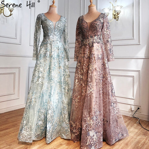 Robe de soirée élégante à manches longues style arabe, grande taille, Dubaï, LA71026