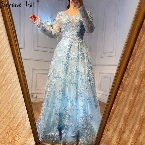 Robe de soirée élégante à manches longues style arabe, grande taille, Dubaï, LA71026