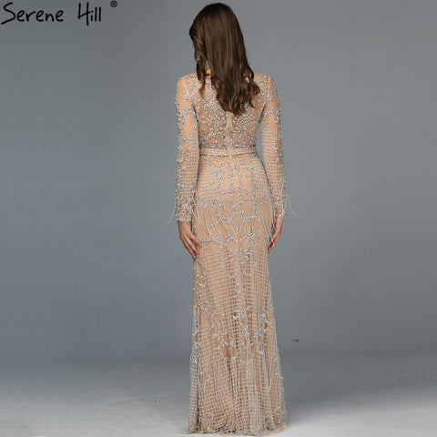SERNE HILL Dubai - Vestidos de noche largos de lujo con borlas y cuentas musulmanas para mujer, vestidos formales de fiesta, talla grande 2025, LA60707 