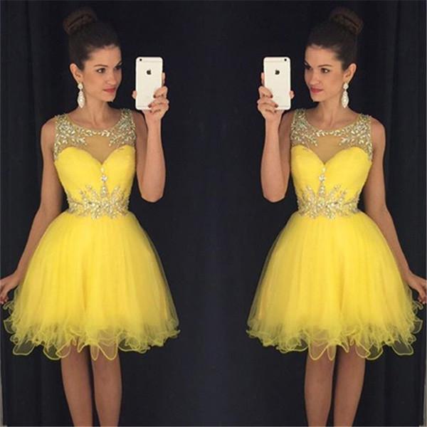 Tulle See Through Sweetheart Sequins Layers Cheap Homecoming Dresses