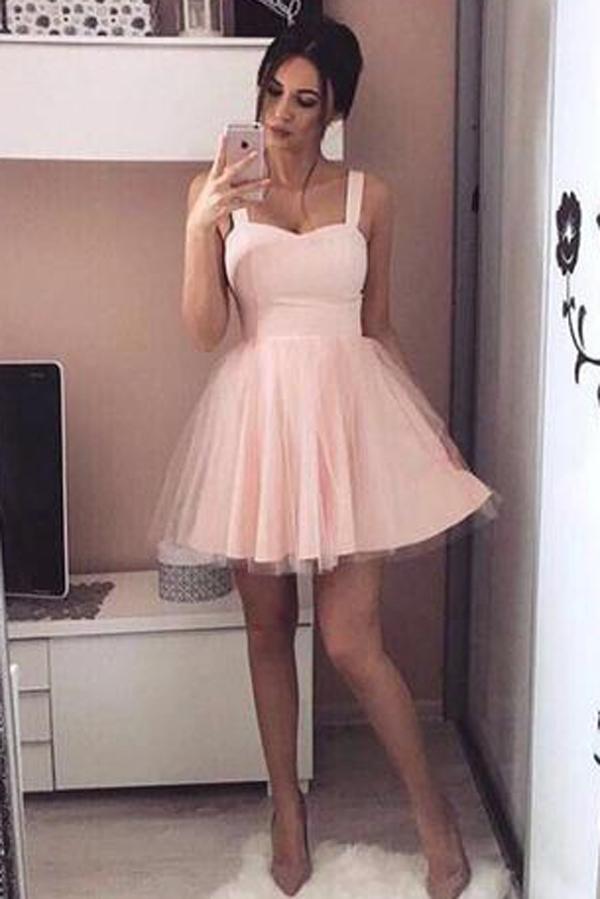Robe de soirée simple en tulle, coupe trapèze, laçage et décolleté cœur, robes de cocktail 
