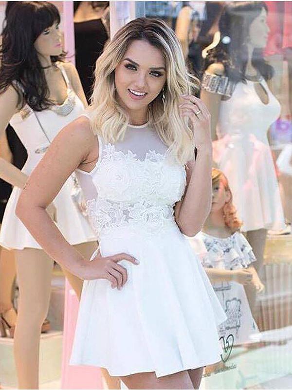 Vestido de fiesta de corte A con espalda transparente, vestidos de fiesta con apliques