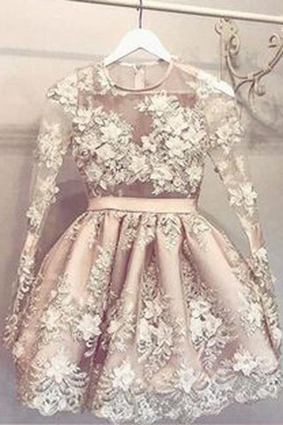 Vestido de tul de manga larga barato para fiesta de bienvenida, vestidos cortos de graduación para niñas