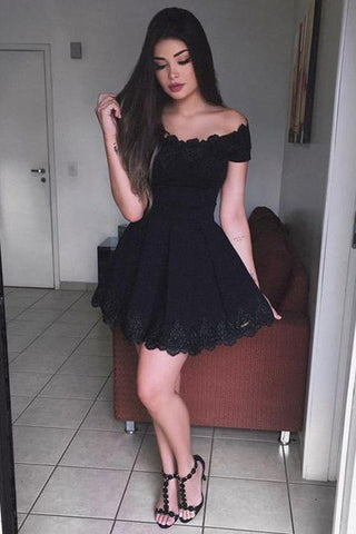 Vestido de fiesta de bienvenida de corte A con encaje, vestido corto de graduación para adolescentes 