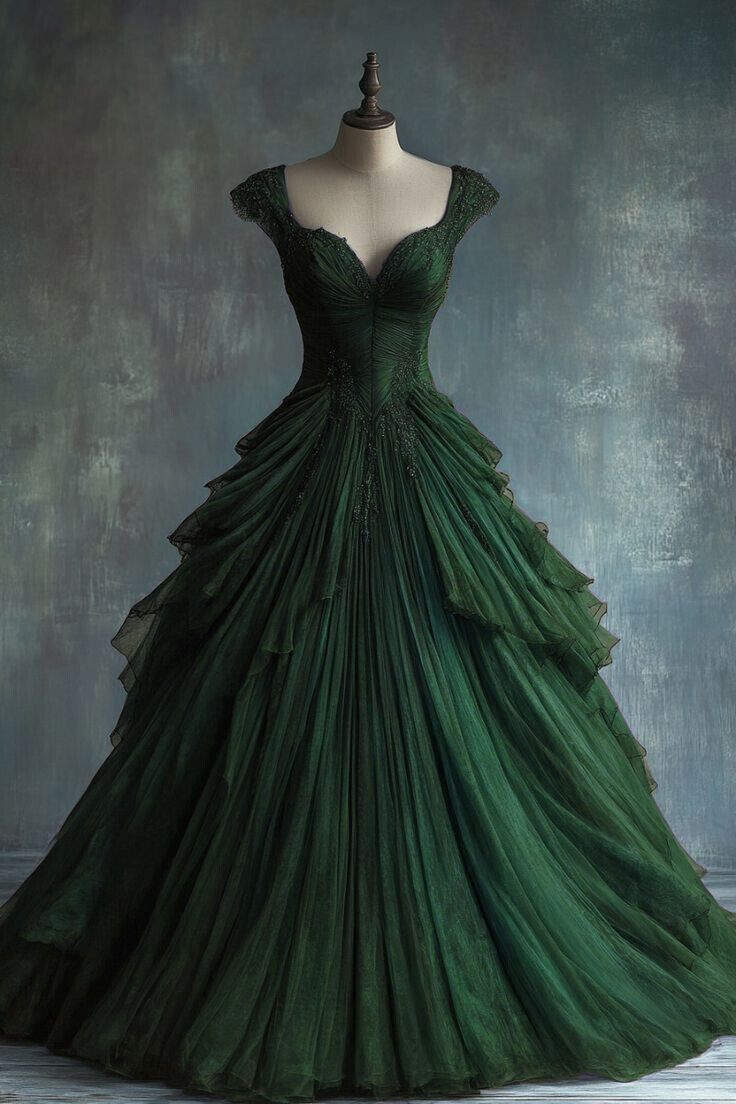Elegante vestido de quinceañera de corte A, corte princesa, tul azul y encaje (Y7797)