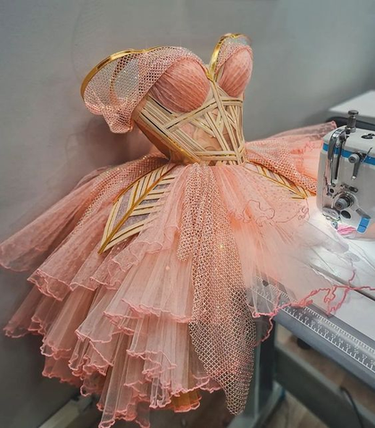 Vestido de baile de tul corte A elegante para fiesta de bienvenida Y2704