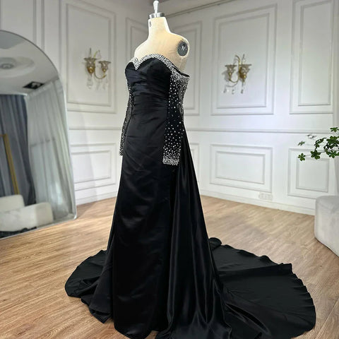 Elegant Sweetheart Yellow Satin Evening Dress LA72777