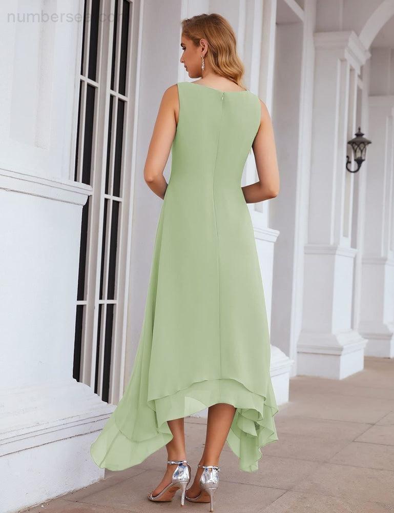 Vestidos de chifón de talla grande para la madre de la novia con chaqueta, vestidos formales para boda SY28073 