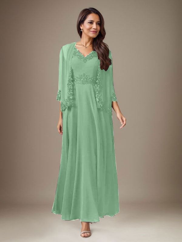 Vestido de gasa con lentejuelas color ciruela, corte en A 