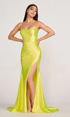 Vestido de graduación fucsia satinado SYP72