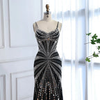 Luxury Nude Corset Beaded Mermaid Evening Dress LA72803A