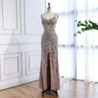 Luxury Nude Corset Beaded Mermaid Evening Dress LA72803A