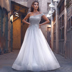 Silver A-Line One-Shoulder Evening Dresses Gowns 2025 Luxury Beaded For Women Party LA71672