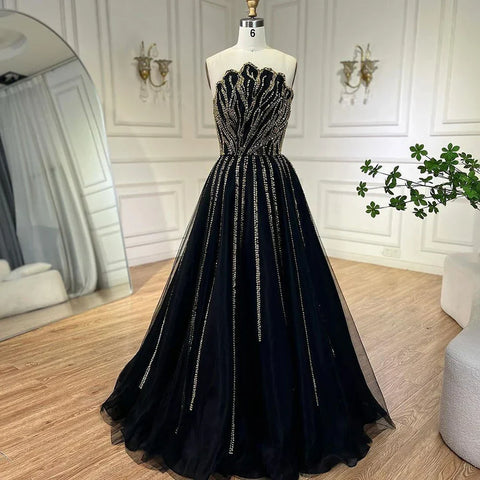 Lilac A-Line Elegant Scalloped Strapless Sexy Evening Dresses Gowns Beaded 2025 For Women Wedding Party LA71643