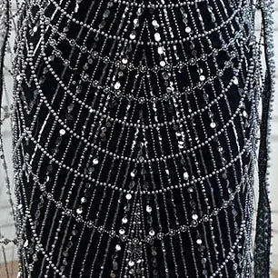 Vestido de noche de sirena color turquesa de Arabia Saudita, con mangas tipo capa con perlas y cuentas, ideal para ocasiones formales (LA72590A) 