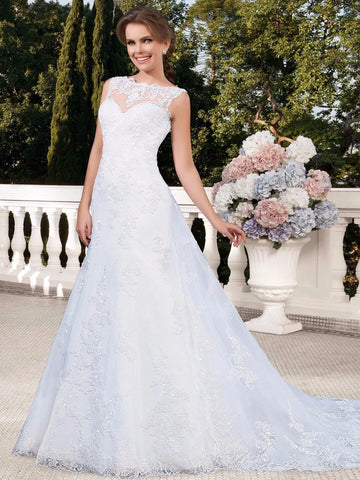 Elegante apliques Vestido De Noiva Sexy espalda descubierta Vestidos De Novia tren desmontable Vestidos De Novia bata De encaje De Mariée