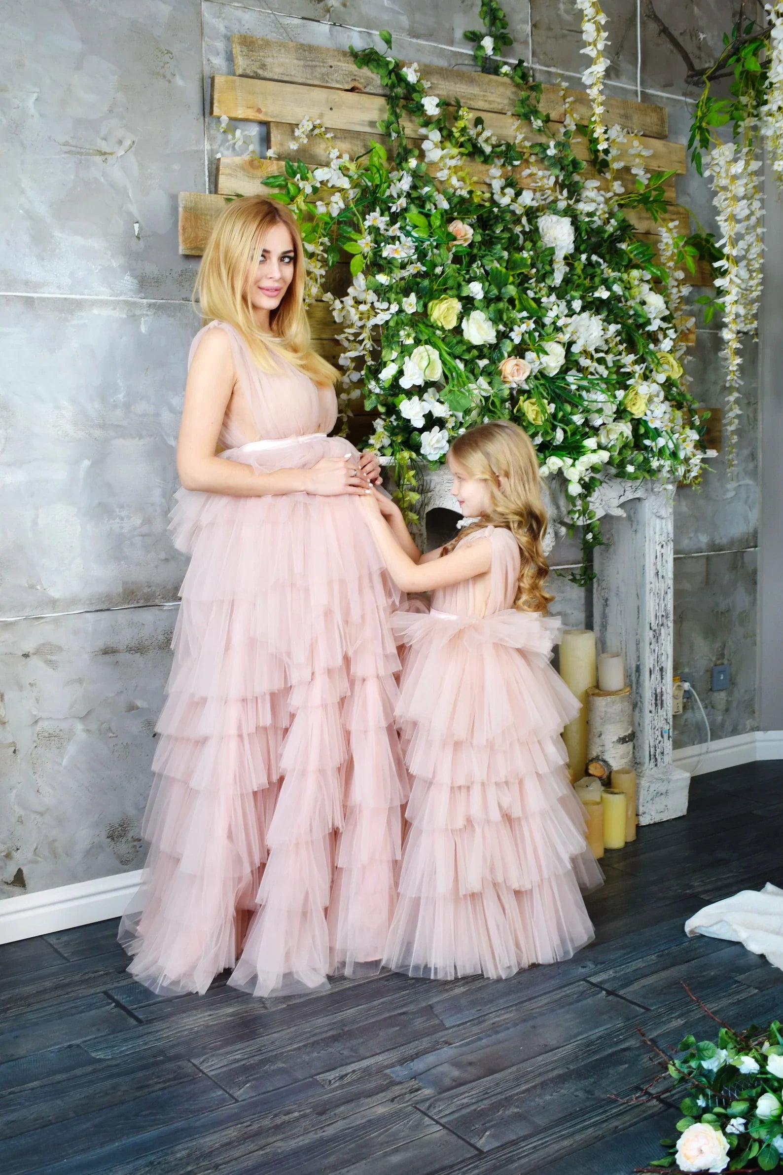 Vestido de maternidad azul claro para baby shower