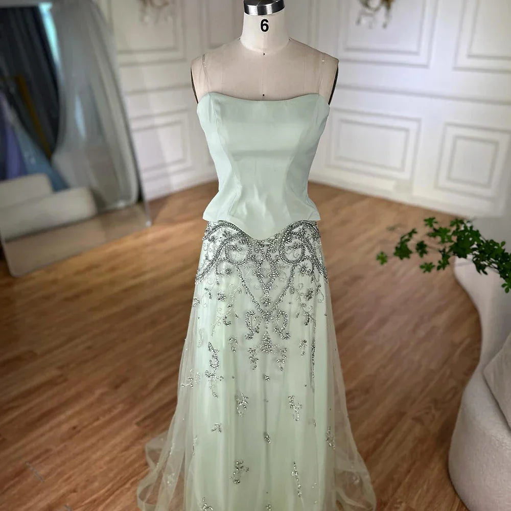 Luxury Arabic Evening Dress Wedding Elegant Formal Party Gowns LA72809