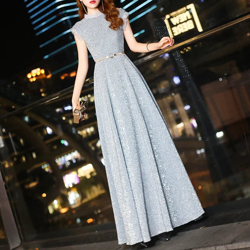 Robes de soirée élégantes sans manches à taille cintrée, collection 2025, col rond, style bal de promo, robe de mariée sexy 