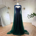 Vestido de noche largo estilo árabe fucsia con mangas capa, corte en A y cuentas, estilo celebridades, ideal para bodas y fiestas (LA72433) 
