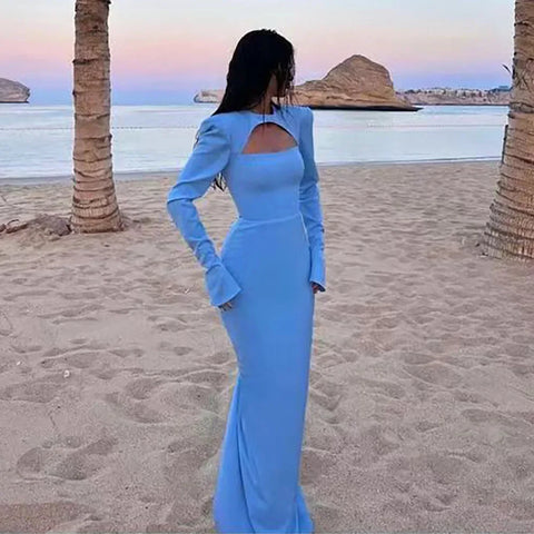 Vestidos de noche de lujo árabes con cordones, corte sirena, satén azul y negro, estilo Dubai 2025, para mujer, ideales para bodas y fiestas (LA72416) 