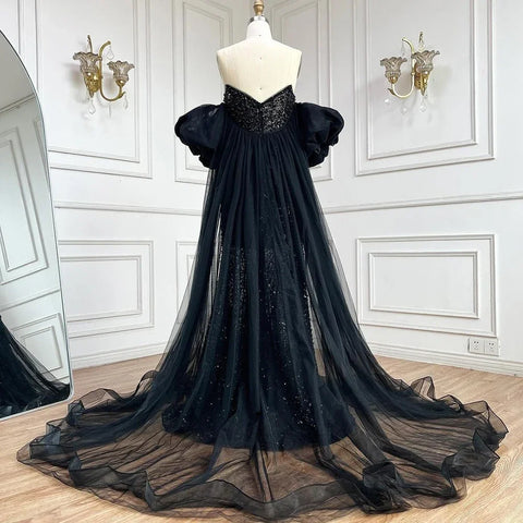 Robe de soirée vintage lilas à manches mi-bouffantes et veste cape perlée LA72653 