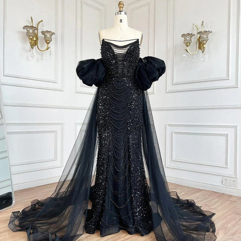 Robe de soirée vintage lilas à manches mi-bouffantes et veste cape perlée LA72653 