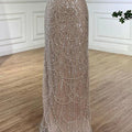 Vestido de noche de lujo con mangas de capa, estilo sirena azul, con cuentas, para ocasiones formales (LA72160A), Arabia Saudita, 2025 