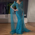 Luxury  Fuchsia Evening  Dress  Mermaid Gown for Formal Occasion LA72774